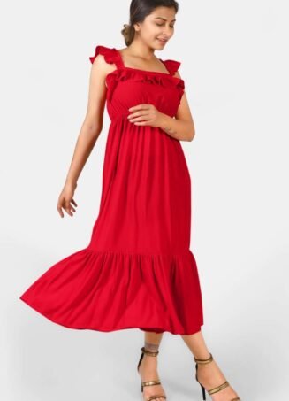 MF2004_Rose Garden Red Midi Dress (1)