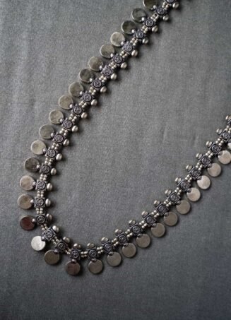 C-NSJ1016 Jiya Long Silver Necklace (2)