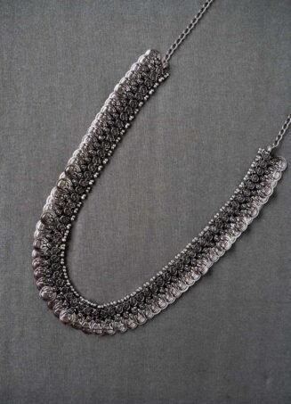 C-NSJ1017 Sonal Long Silver Necklace (1)